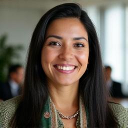 Sofía Ramírez, Especialista en Adaptación Cultural de Coyoacán Roots, participando en una reunión empresarial.